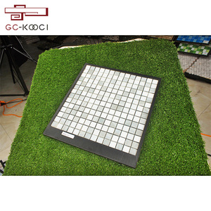 Carrelage de mosaïque en <span class=keywords><strong>verre</strong></span> poli, <span class=keywords><strong>blanc</strong></span> et gris, texture givrée, piscine, 9 pièces - Product Image 5