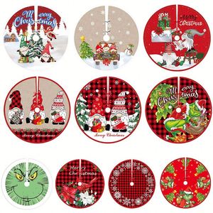 Marry Christmas Colorful Christmas Tree Skirt with <b>Santa</b> Gifts and Festive Icons to Brighten Any Holiday Setting - Product Image 3