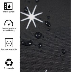 Ensemble de rideau de douche gothique Halloween Sugar Skull Skeleton Witchy Moon Crow Bathtub Decor Home Decor en stock - Product Image 5