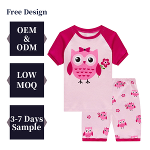 Set di pigiama in due pezzi per bambini stampati all'ingrosso di <span class=keywords><strong>abbigliamento</strong></span> estivo per bambini Casual a manica corta per bambini Set pigiama - Product Image 1