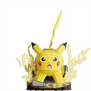 Kit de modèle en papier 3D Pokémon <span class=keywords><strong>Pikachu</strong></span> 4D Build, 20 pièces, cadeau, 12 ans et plus, fabriqué en Chine - Product Image 1