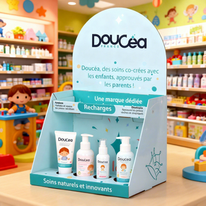 Espositore da Tavolo Portatile Pieghevole Personalizzato per Prodotti di Cura della Pelle per Bambini con Promozione Pubblicitaria - Product Image 2