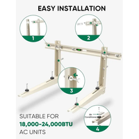 SSR SSR-1 Mini renfort d'angle fendu cadre unidirectionnel 18000-24000 niveleur de climatiseur Unil DuctlAC systèmes de pompe à chaleur Outdo