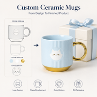 Mug en céramique de porcelaine fine avec logo personnalisé, 11 oz, blanc, pour sublimation, tasse à café, sans danger pour les aliments, anti-fuite, avec boîte cadeau pour cadeaux d'entreprise