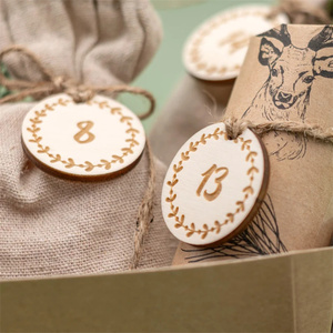 Etiquetas colgantes de madera personalizables para el hogar y la fiesta, adornos decorativos colgantes para árbol de Navidad para manualidades - Product Image 2