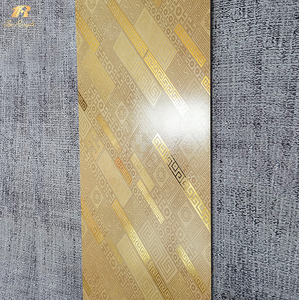 Carreaux de sol de maison en or de luxe mat Carreau de céramique à motif de porcelaine en marbre coloré de designer moderne qui ressemble à du <span class=keywords><strong>bois</strong></span> - Product Image 1