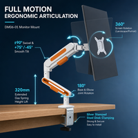 Nouveau support de moniteur métallique commercial pour bureau avec gestion des câbles, capacité de charge de 12 kg, pour bureau, école, hôtel et utilisation en projet