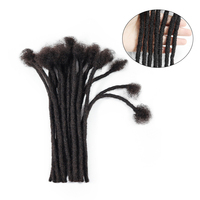 0.8cm épaisseur 10 pouces Extension permanente de cheveux humains Dreadlock Extension naturelle noire faite à la main Loc Extension de cheveux pour le tressage