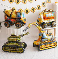 Ballons en aluminium en forme de véhicules de dessin animé : camion, train, camion de pompiers, ambulance – Ballons en aluminium pour garçons, thème voiture, fête d'anniversaire, baby shower