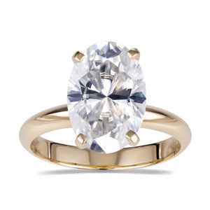 MS-392 laboratorio creado diamante 14k 18K joyería de oro real 1 quilate 1,5 quilates 2 quilates Oval laboratorio crecido anillo de joyas de diamantes - Product Image 1