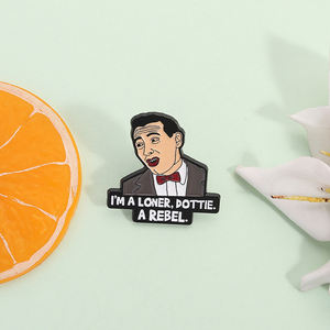 Pin de esmalte inspirado en Peewee Herman, broche de cita de <span class=keywords><strong>película</strong></span> divertida, insignia de solapa, mochila, regalo de joyería para fanáticos de la comedia - Product Image 2