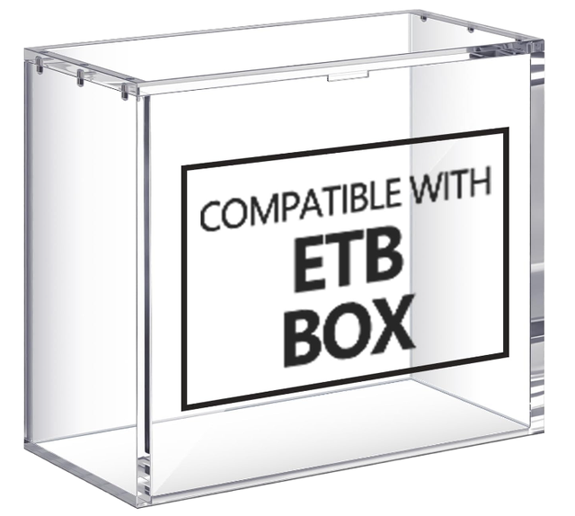 Premium Acrylic Etb Booster Box Acryl Doos Display Elite Trainer Stackable Uv protection Magnetic Lid pokemon Etb Acrylic case
