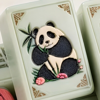 Jeu de tuiles de mahjong américain personnalisé à double couche, style chinois, avec gravure profonde de panda