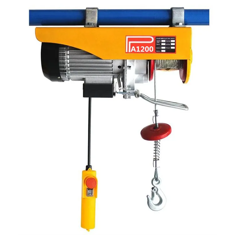 PA 200 KG 220V Mini Electric Wire Rope Hoist With Trolley