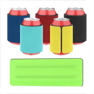Manchon isotherme personnalisé en néoprène pleine couleur pour canettes de bière et de cola de 330 ml, avec anneau de maintien, en tissu de plongée, fabriqué sur mesure en usine - Product Image 2
