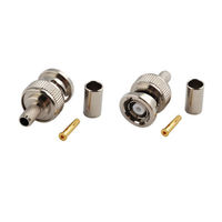 Conector BNC de Latón para Cable Coaxial RG6 RG59