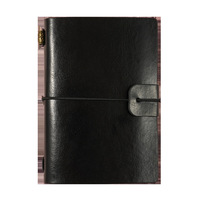 Carnet de voyage A7 avec sangle, pages lignées, couverture en cuir PU, joli carnet de style japonais et coréen, mini