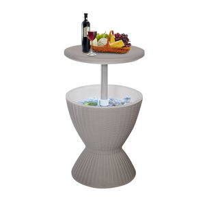 Lusso 8 galloni 3-in-1 patio bar mobili rattan design secchiello per il ghiaccio <span class=keywords><strong>led</strong></span> - Product Image 5