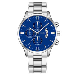 Nuevo reloj para hombre, reloj de pulsera con calendario de correa de acero de tres ojos y seis manos, reloj de negocios y elegante para hombre - Product Image 1