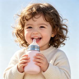 Biberon per Bambini <span class=keywords><strong>in</strong></span> Acciaio Inossidabile 8 oz, Tettarella Ventilata Anti-Colica, Senza Plastica, Rivestimento Personalizzato a <span class=keywords><strong>Polvere</strong></span>, Biberon a Parete Singola - Product Image 6