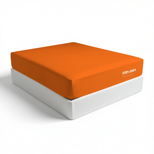 ผ้าปูที่นอนรัดมุม 100% คอตตอน สีส้ม ขนาดเฟรนช์ควีน 160x200 ซม. - Product Image 3