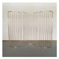 3 arches métalliques dorées de luxe pour événements et mariages, cadre de toile de fond