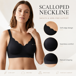 Daily Wear Soft Breathable Sujetador Adjustable Shoulder Strap Wave Collar Wireless Brassiere Ice Silk Seamless Bra