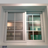 Fabricant de fenêtres coulissantes modernes sur mesure, design de grille en acier pour fenêtre française, petite fenêtre coulissante en PVC/UPVC