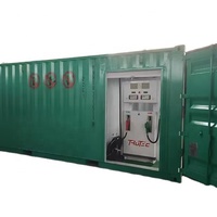Conteneur mobile de carburant monté sur châssis de 40 pieds, tension de fonctionnement 220V pour stations-service