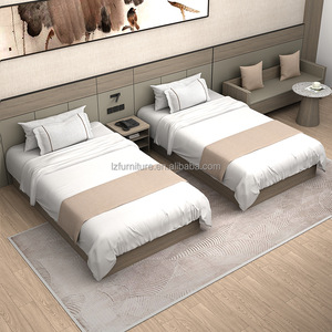 Fabricant de meubles sur mesure, ensembles complets de chambres d'hôtel avec lit simple en bois, matelas et literie pour hôtel 3 étoiles - Product Image 3