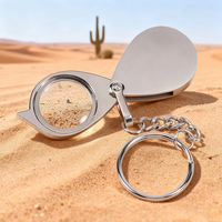 Vintage Style Antique Zinc Alloy Magnifier Handheld Magnifying Glass for Map Reading