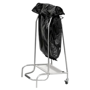 <span class=keywords><strong>Chariot</strong></span> de ramassage des <span class=keywords><strong>d</strong></span>échets en acier inoxydable avec pédale, support pour sacs poubelles et roues, pour le <span class=keywords><strong>nettoyage</strong></span> commercial - Product Image 3