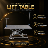 Table chirurgicale vétérinaire électrique mini et grande, en acier inoxydable, hauteur réglable, filtre détachable, commande manuelle, pour clinique vétérinaire