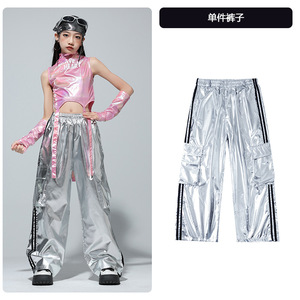 Conjuntos de <span class=keywords><strong>Ropa</strong></span> <span class=keywords><strong>para</strong></span> Niñas, Estilo K-<span class=keywords><strong>pop</strong></span>, Top Corto Brillante, Pantalones Cargo, Shorts de Baile Urbano, Hip Hop, Jazz, <span class=keywords><strong>Ropa</strong></span> Urbana <span class=keywords><strong>para</strong></span> Niños, Disfraz de Grupo Femenino - Product Image 6