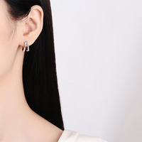 Pendientes de Aro de Plata de Ley 925 con Microincrustaciones de Moissanita de 0.15 Quilates, Hipoalergénicos, Chapados en Rodio, con Diseño de Búho para Mujer