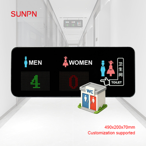 Affichage OLED de l'occupation des toilettes intelligentes |   Panneau indicateur d'occupation des toilettes publiques avec CMS intégré, fixation murale pour bâtiments commerciaux - Product Image 1