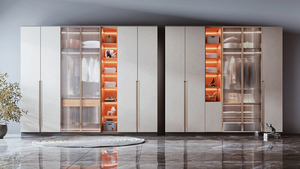 Personalización Completa para el Hogar: <span class=keywords><strong>Armario</strong></span> Moderno <span class=keywords><strong>Blanco</strong></span> Personalizado con Puertas de Vidrio e Iluminación Integrada para un Almacenamiento Inteligente - Product Image 6