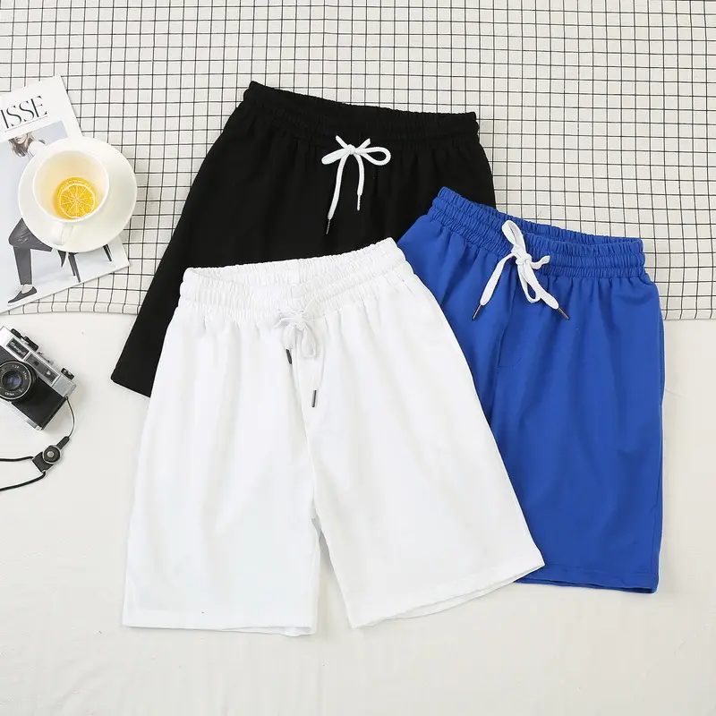 Shorts de sport d'été pour hommes Bermudas décontractés minces Vêtements classiques noirs Shorts de plage Homme