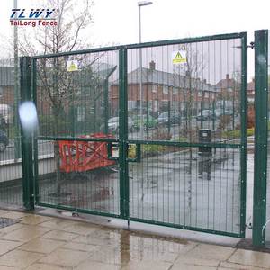 Puerta doble azul recubierta de PVC de alta calidad 358, valla antiescalada, valla de seguridad, valla antiescalada con rejilla y puerta de alta seguridad - Product Image 2