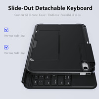 Clavier Magique 2025 Nouveau Style avec Clavier Amovible et Housse pour iPad 10ème Génération (2022)/A16 (2025)