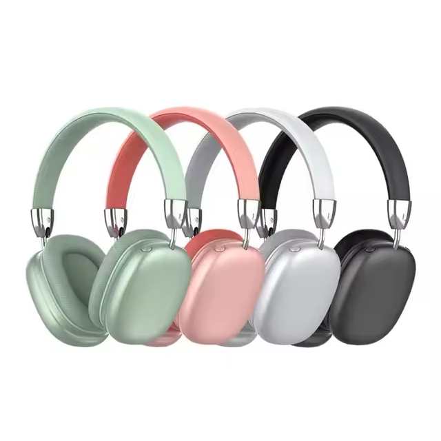 P9 Pro Max Wireless Headphones JL Chipset Dynamic Stereo Bass Microphone Gaming Sports Earphone IPX7 Waterproof Over-Ear Leather