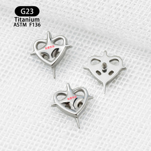 G23 <b>Titanium</b> Star Ear <b>Stud</b> 8mm 9mm F136 Implant Grade Body Jewelry Unisex - Product Image 4
