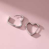FY-EK508 925 argent Sterling 2025 nouveau Style Simple boucles d'oreilles en forme de coeur pour les femmes haut de gamme boucles d'oreille les plus vendues