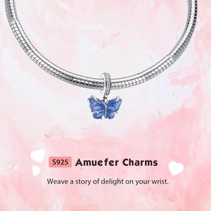 Bracelet et collier en argent 925 Amuefer avec des motifs de papillon et de tortue, style punk pour femmes, cadeaux d'anniversaire et de voyage - Product Image 3
