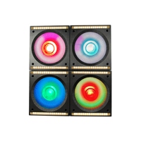 STSLITE-170W Kit de 4 projecteurs matriciels RGBW 50W avec contrôle DMX512, stroboscope blanc froid/chaud pour bars et spectacles