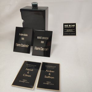 Etiqueta Impermeable con Logotipo de Marca en Relieve Personalizada de Fábrica para Perfume y Botellas de Vino, Etiqueta Cosmética, Adhesivo para Velas - Product Image 5