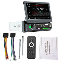 Radio Estéreo Universal con Pantalla Retráctil, Android, 1DIN, GPS, BT, AUX, SD, USB, Control Remoto