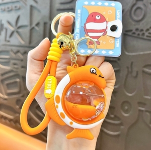 <span class=keywords><strong>Porte</strong></span>-clés créatif en forme de baleine, représentant un nouvel animal marin. Jolie Poké Ball. Pendentif en sable liquide. Accessoire de sac. - Product Image 4