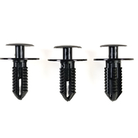 Échantillon gratuit 2g 8mm trou noir B30 clips de retenue de pare-chocs rivet en plastique de voiture