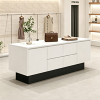 Vitrine de présentation pour magasin de vêtements féminins, chaussures et sacs, comptoir cascade en pierre, présentoir central pour bijoux et vêtements